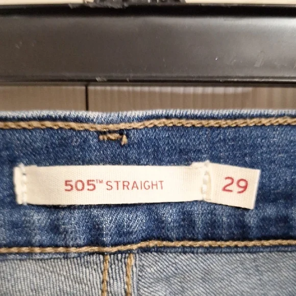 Levis "505" Straight Leg 5 Pocket Denim Blue Jeans - 29x30 - Picture 2 of 8